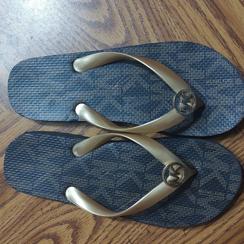 Michael Kors Brown & Gold Sandals Size 7 - Picture 6 of 6